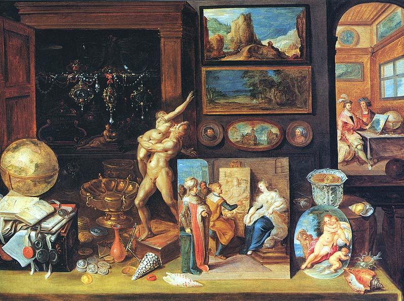 Frans Francken II A Collector's Cabinet.